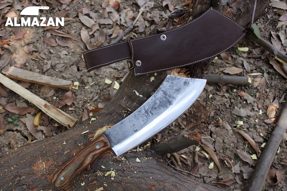 hunting knife, carbon steel knife, outdoor cleaver knife, bushcraft knife