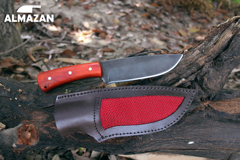 best carbon steel knife, wood handle knife, almazan knife